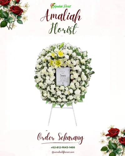 Krans Bunga Duka Cita di Mekar Mulya